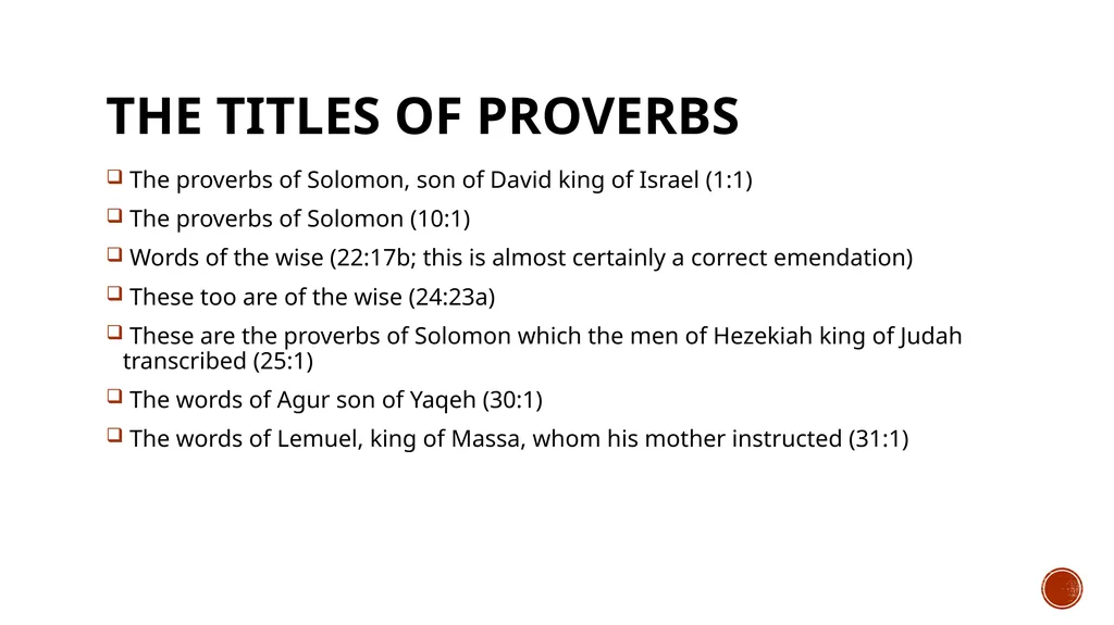 Proverbs August H. Konkel McMcaster Divinity - slide 3 of 7
