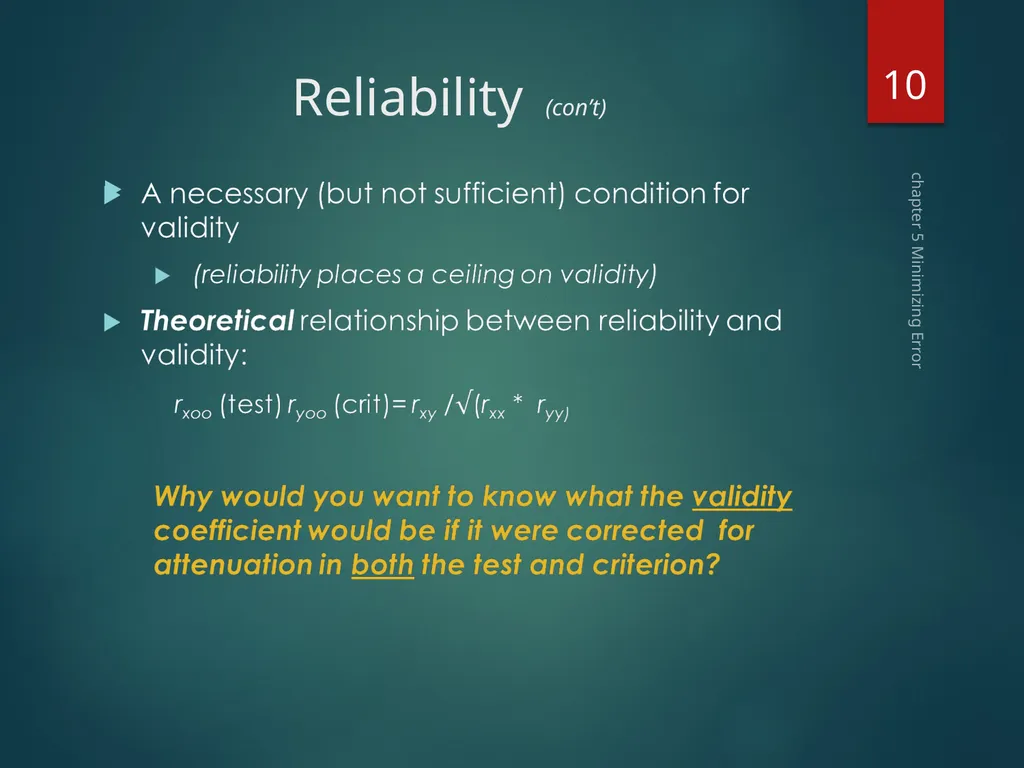 Part II Knowing How to Assess Chapter 5 Minimizing - slide 10 of 25