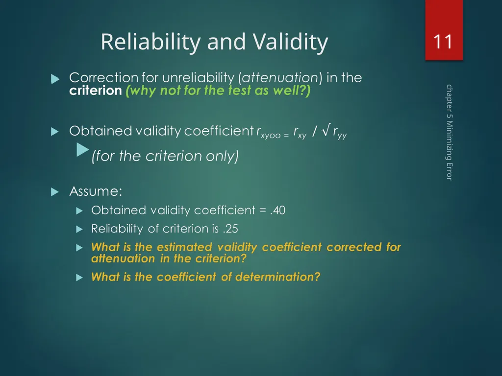Part II Knowing How to Assess Chapter 5 Minimizing - slide 11 of 25