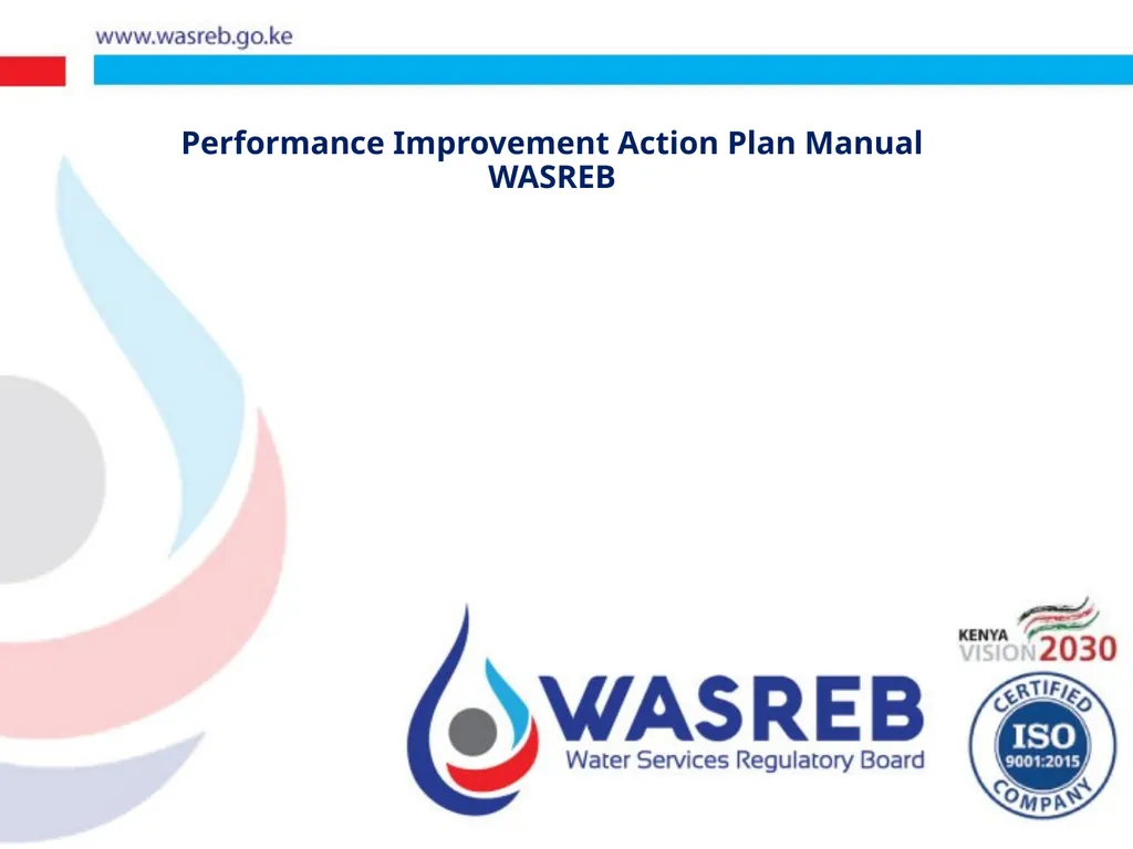 Performance Improvement Action Plan Manual WASREB - slide 1 of 10