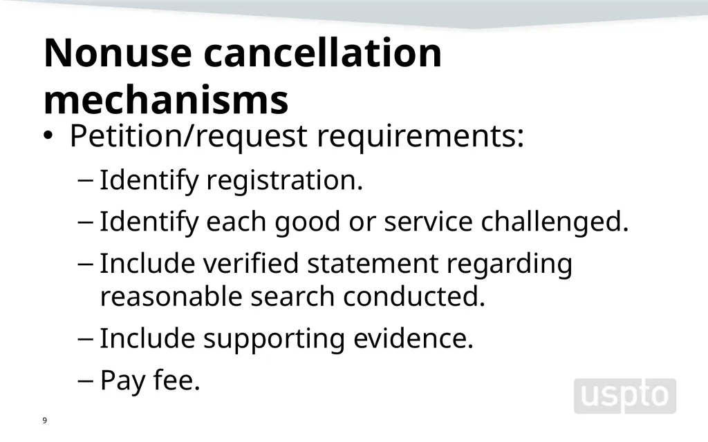Trademark Modernization Act (TMA) Amy Cotton - slide 9 of 16