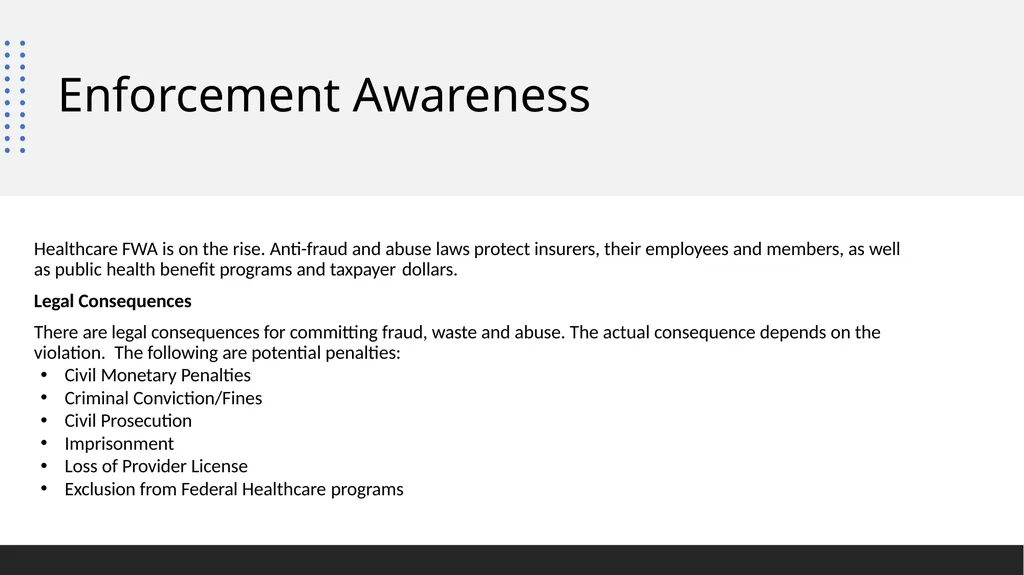Fraud, Waste & Abuse Overview: General Compliance - slide 6 of 24