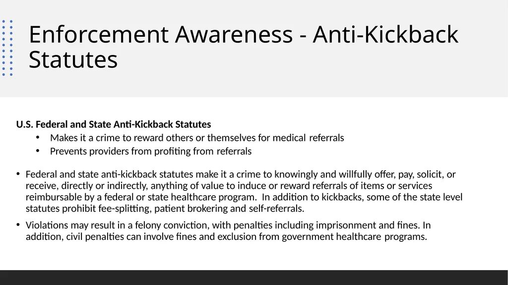 Fraud, Waste & Abuse Overview: General Compliance - slide 9 of 24