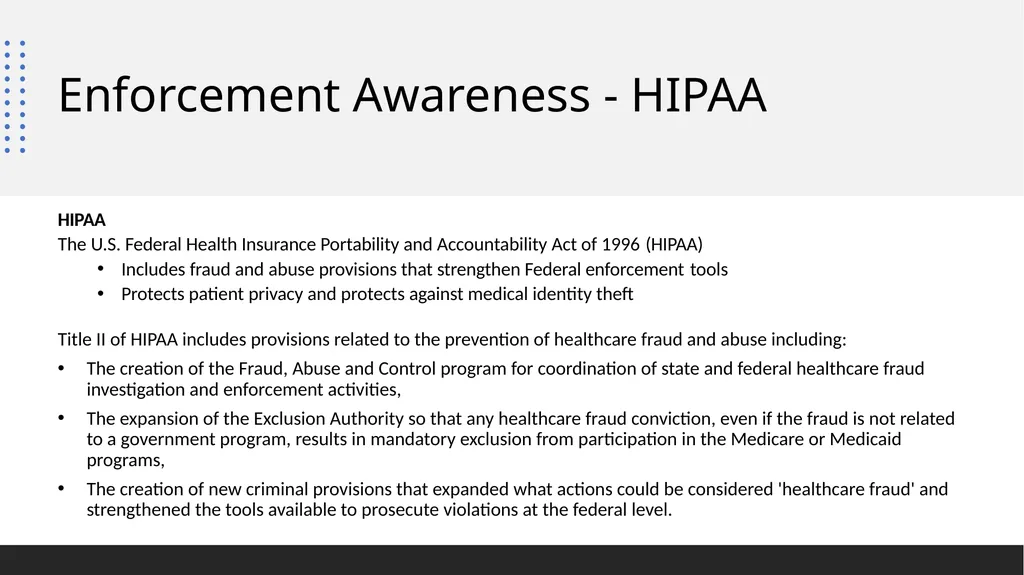 Fraud, Waste & Abuse Overview: General Compliance - slide 7 of 24