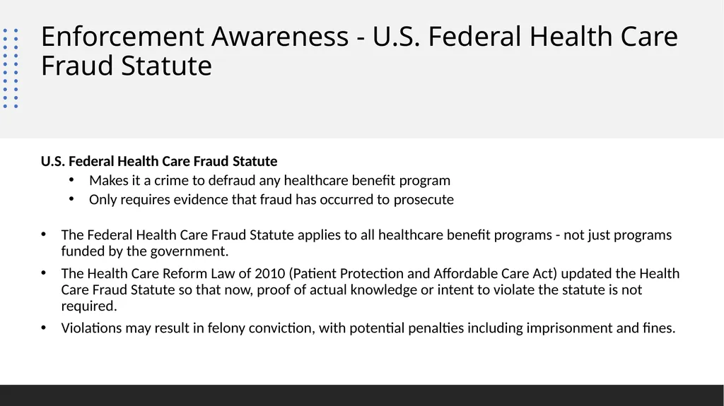 Fraud, Waste & Abuse Overview: General Compliance - slide 8 of 24