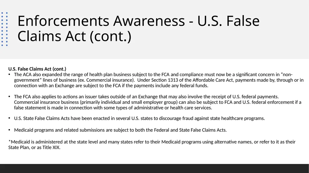Fraud, Waste & Abuse Overview: General Compliance - slide 12 of 24