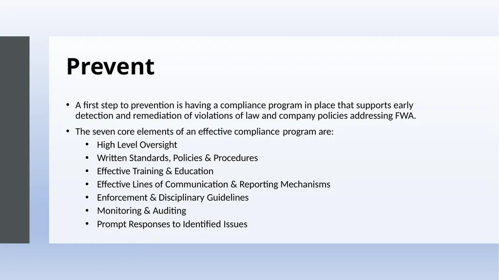 Fraud, Waste & Abuse Overview: General Compliance - slide 15 of 24