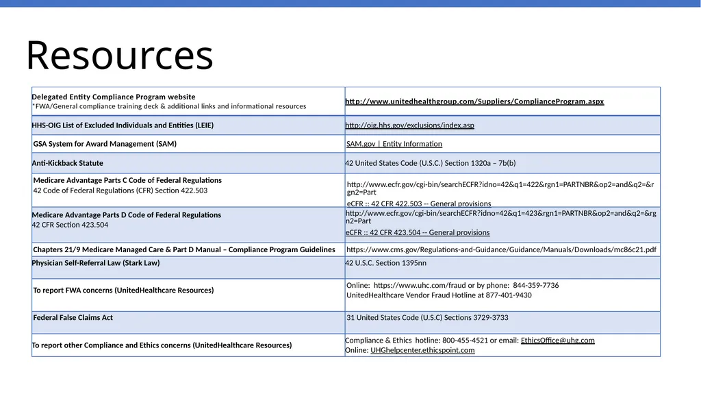 Fraud, Waste & Abuse Overview: General Compliance - slide 22 of 24