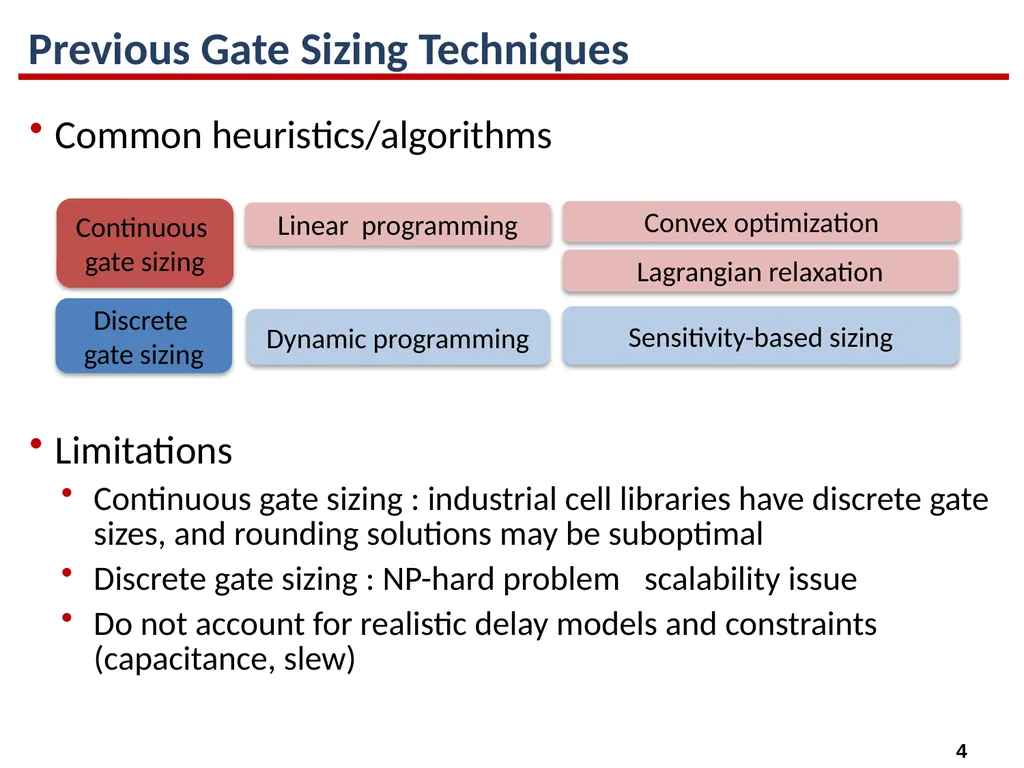 High-Performance Gate Sizing with a Signoff Timer - slide 4 of 34
