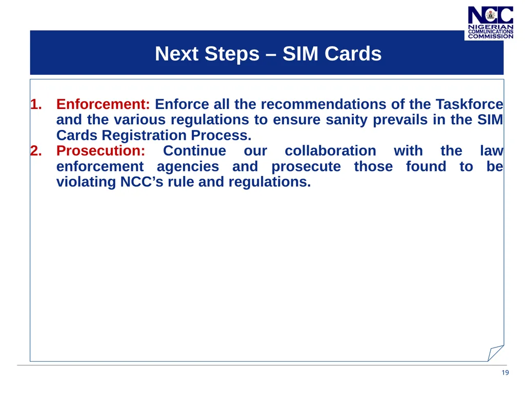 Presentation on Call Masking and Pre-Registered - slide 19 of 20