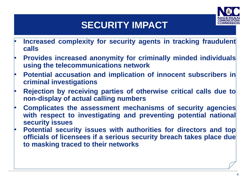 Presentation on Call Masking and Pre-Registered - slide 4 of 20
