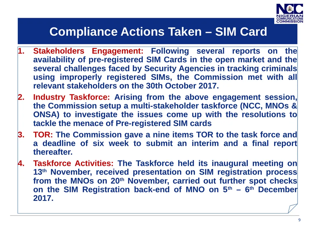 Presentation on Call Masking and Pre-Registered - slide 9 of 20