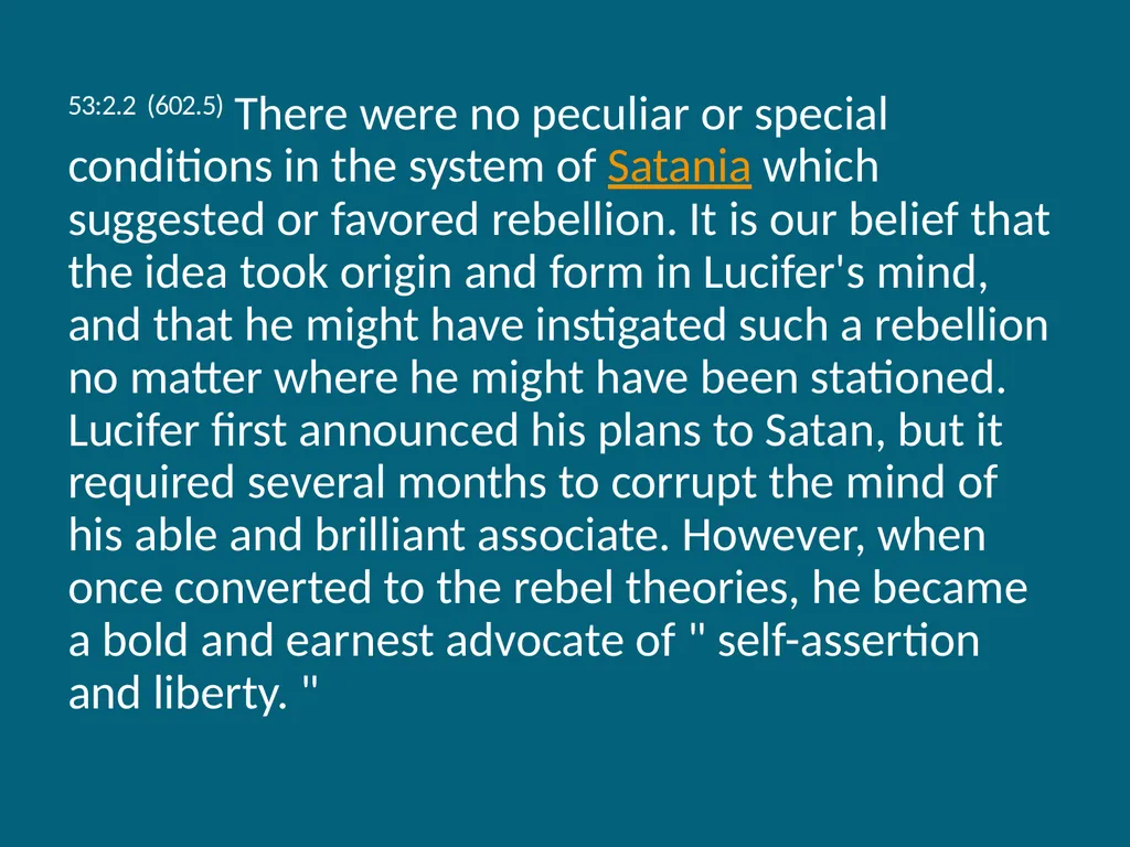 The Urantia Book Paper 53 The Lucifer Rebellion - slide 11 of 75