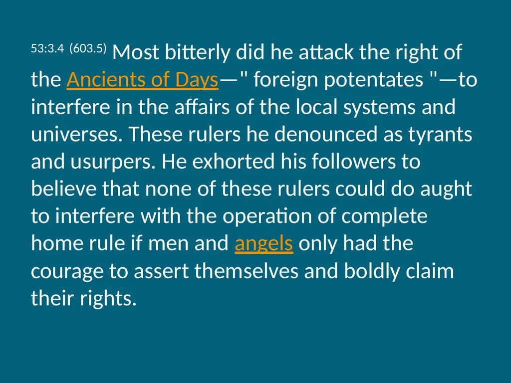 The Urantia Book Paper 53 The Lucifer Rebellion - slide 18 of 75