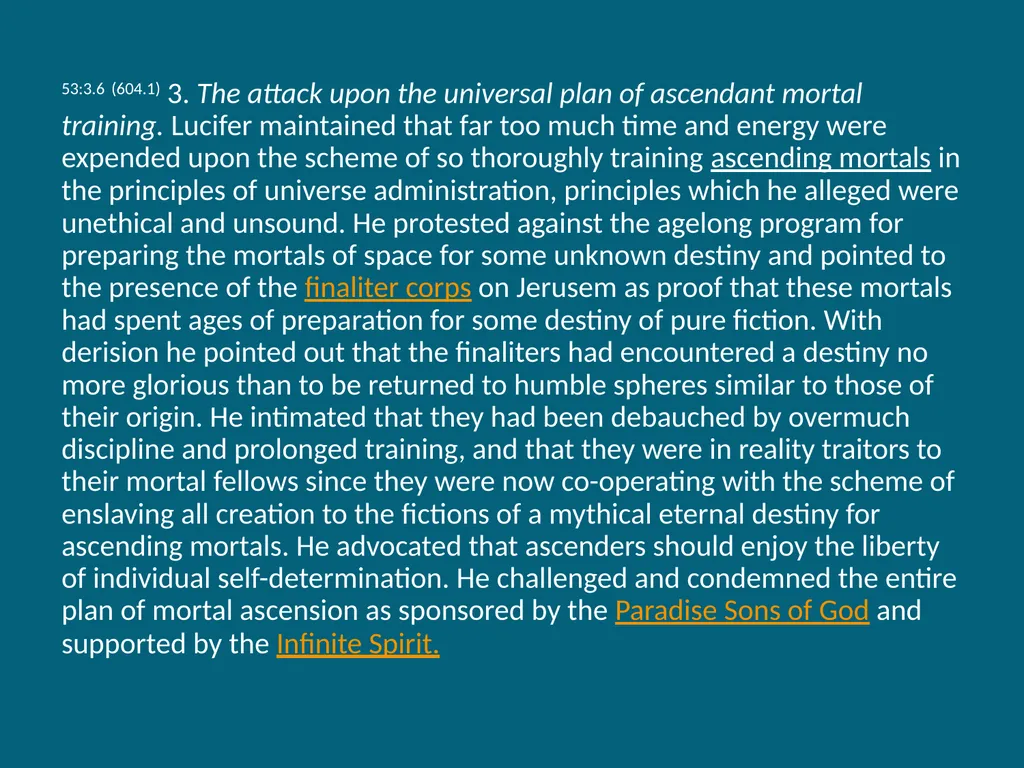 The Urantia Book Paper 53 The Lucifer Rebellion - slide 20 of 75