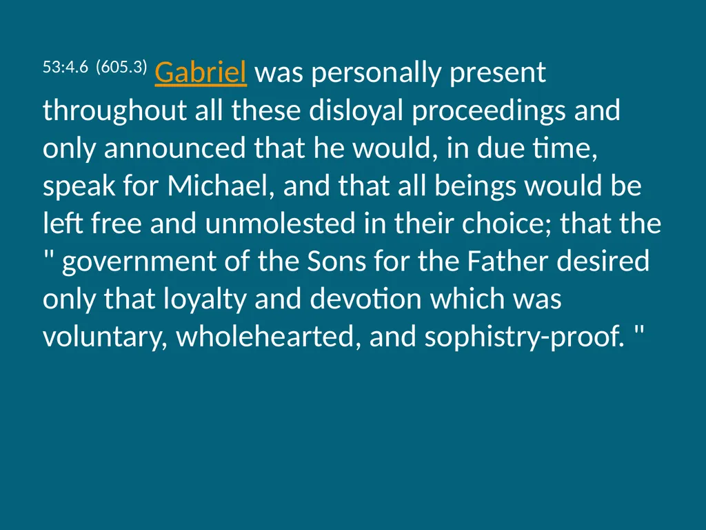 The Urantia Book Paper 53 The Lucifer Rebellion - slide 27 of 75