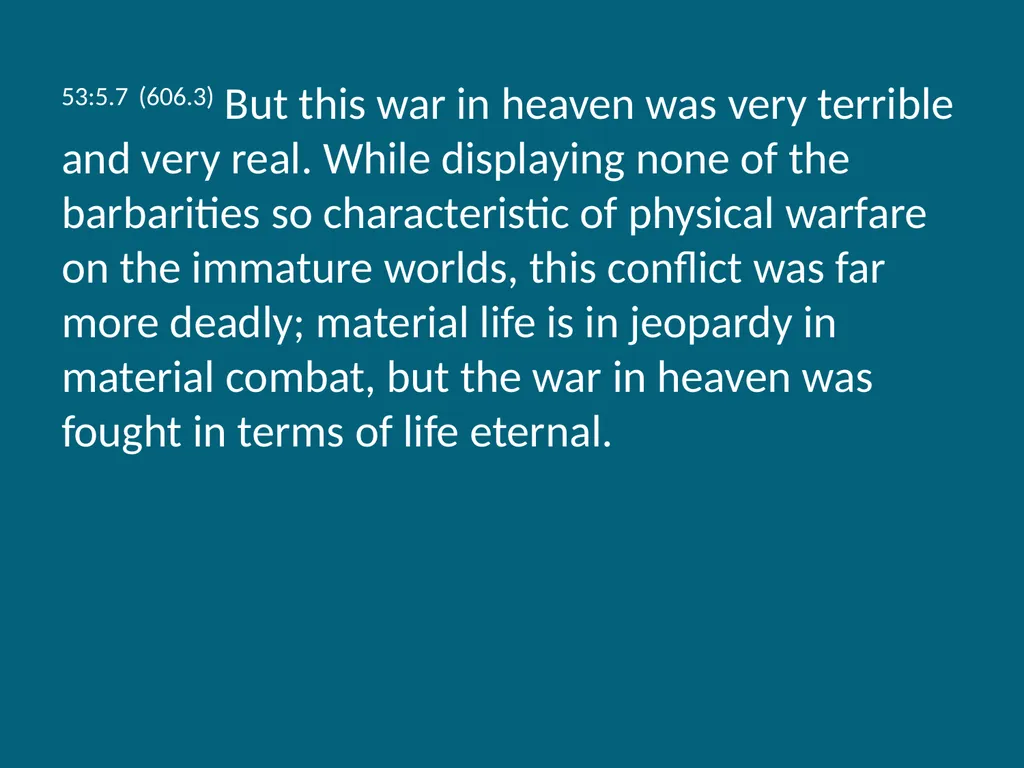 The Urantia Book Paper 53 The Lucifer Rebellion - slide 35 of 75