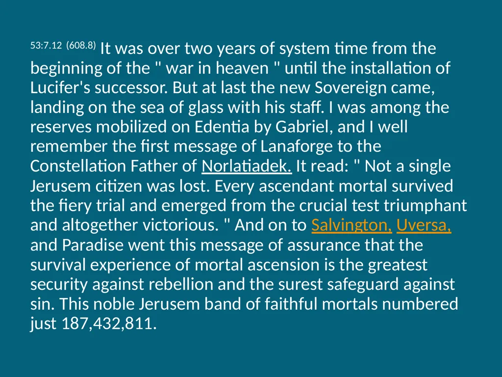 The Urantia Book Paper 53 The Lucifer Rebellion - slide 53 of 75