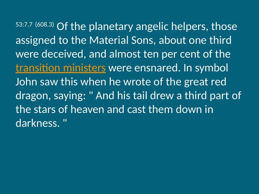 The Urantia Book Paper 53 The Lucifer Rebellion - slide 48 of 75