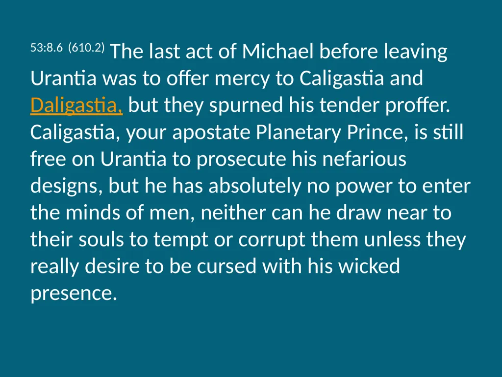 The Urantia Book Paper 53 The Lucifer Rebellion - slide 62 of 75