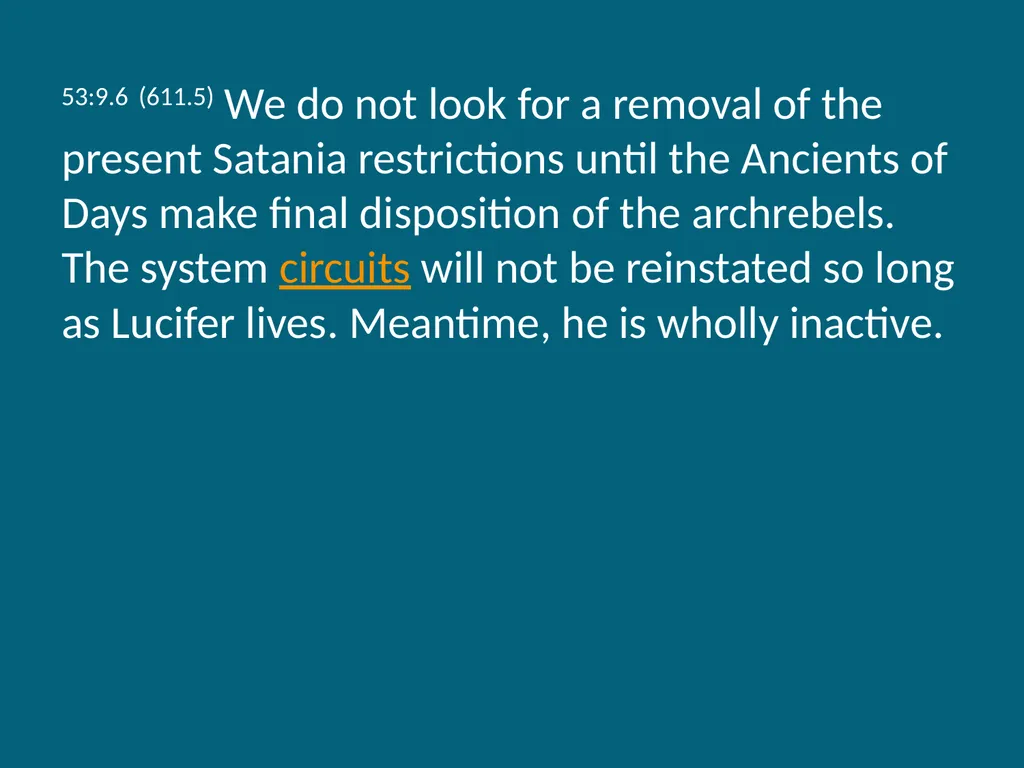 The Urantia Book Paper 53 The Lucifer Rebellion - slide 71 of 75