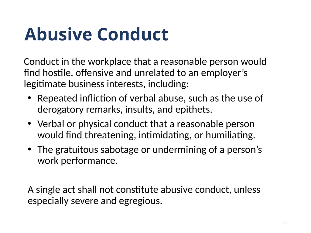Note that this training is intended to be - slide 90 of 103