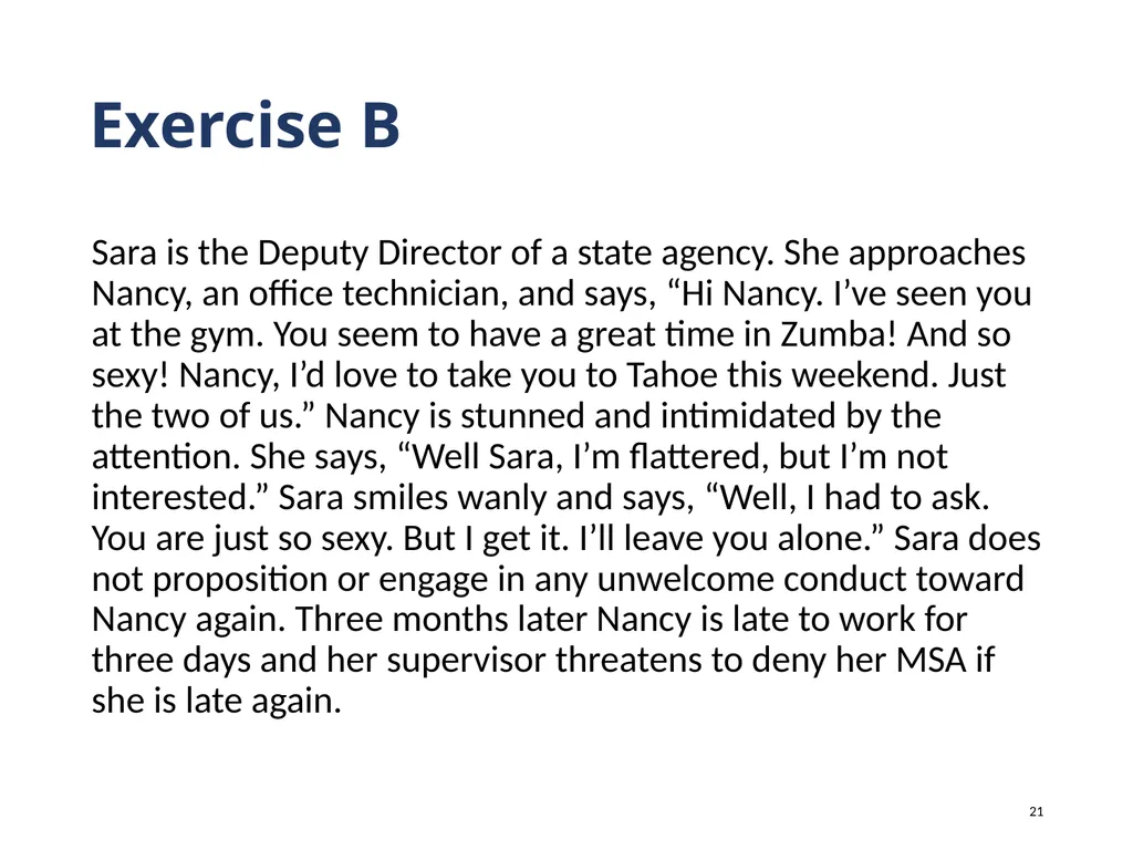 Note that this training is intended to be - slide 21 of 103