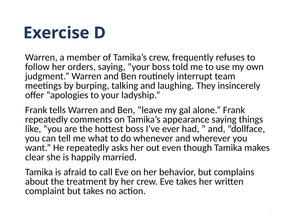 Note that this training is intended to be - slide 35 of 103