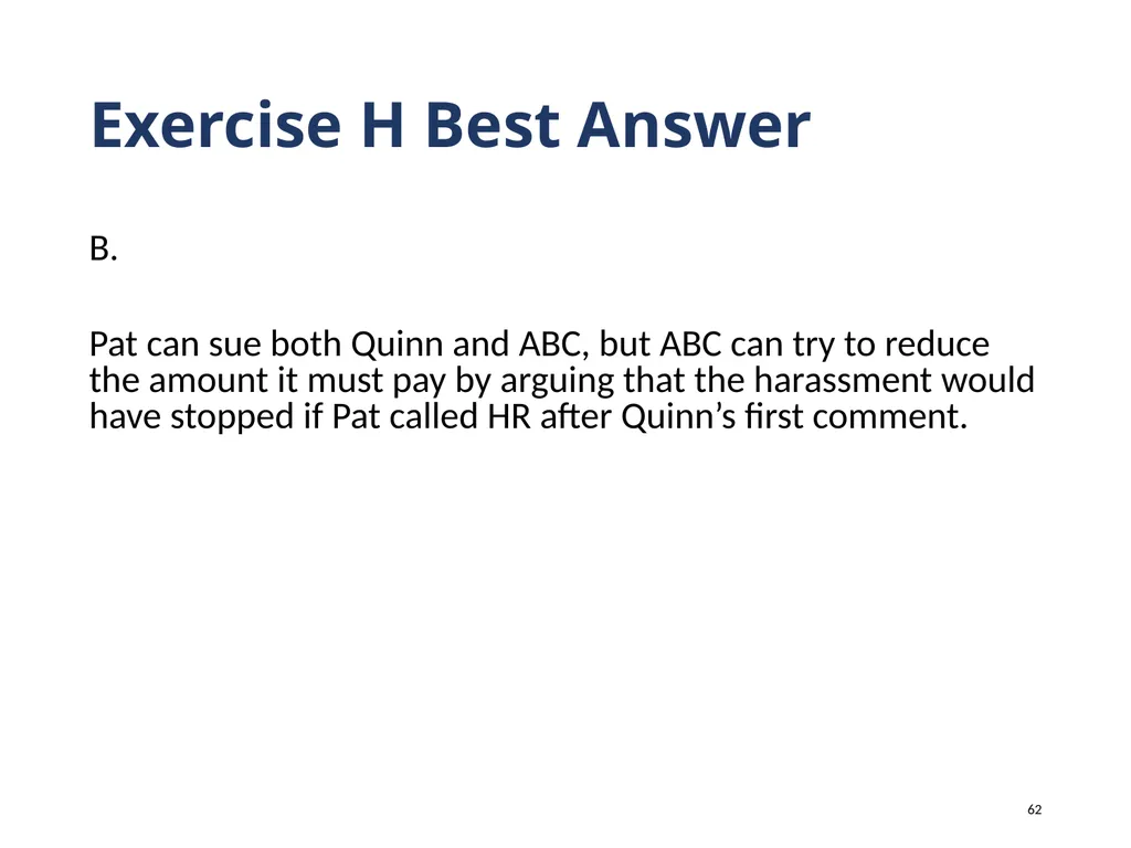 Note that this training is intended to be - slide 62 of 103