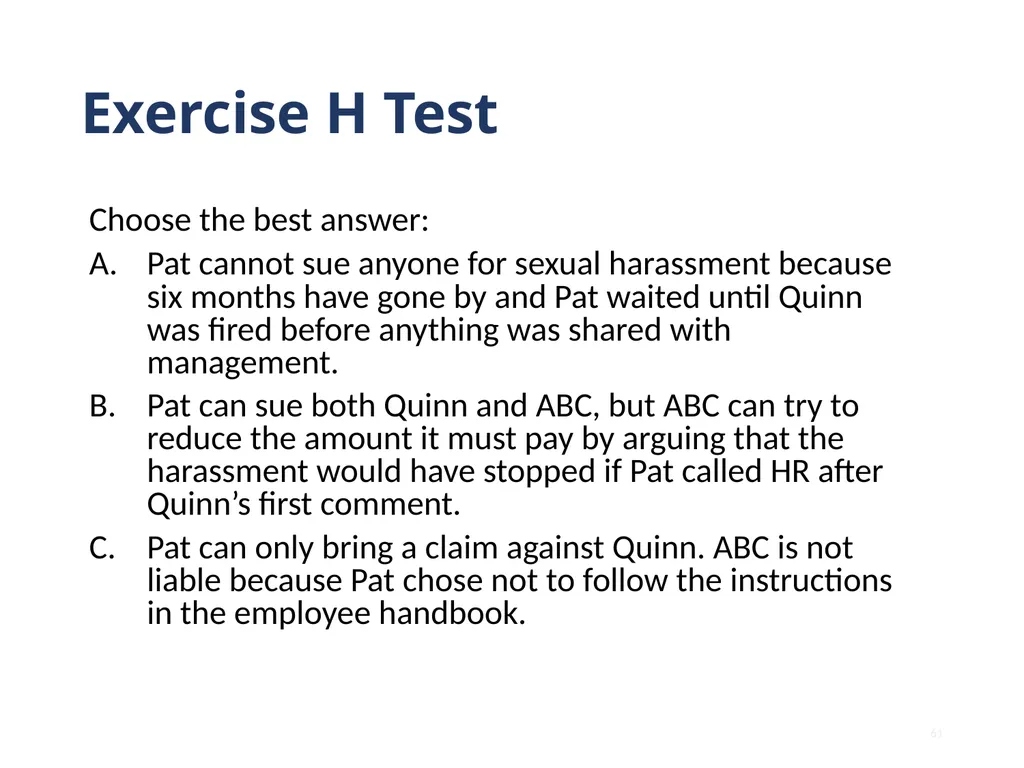 Note that this training is intended to be - slide 61 of 103