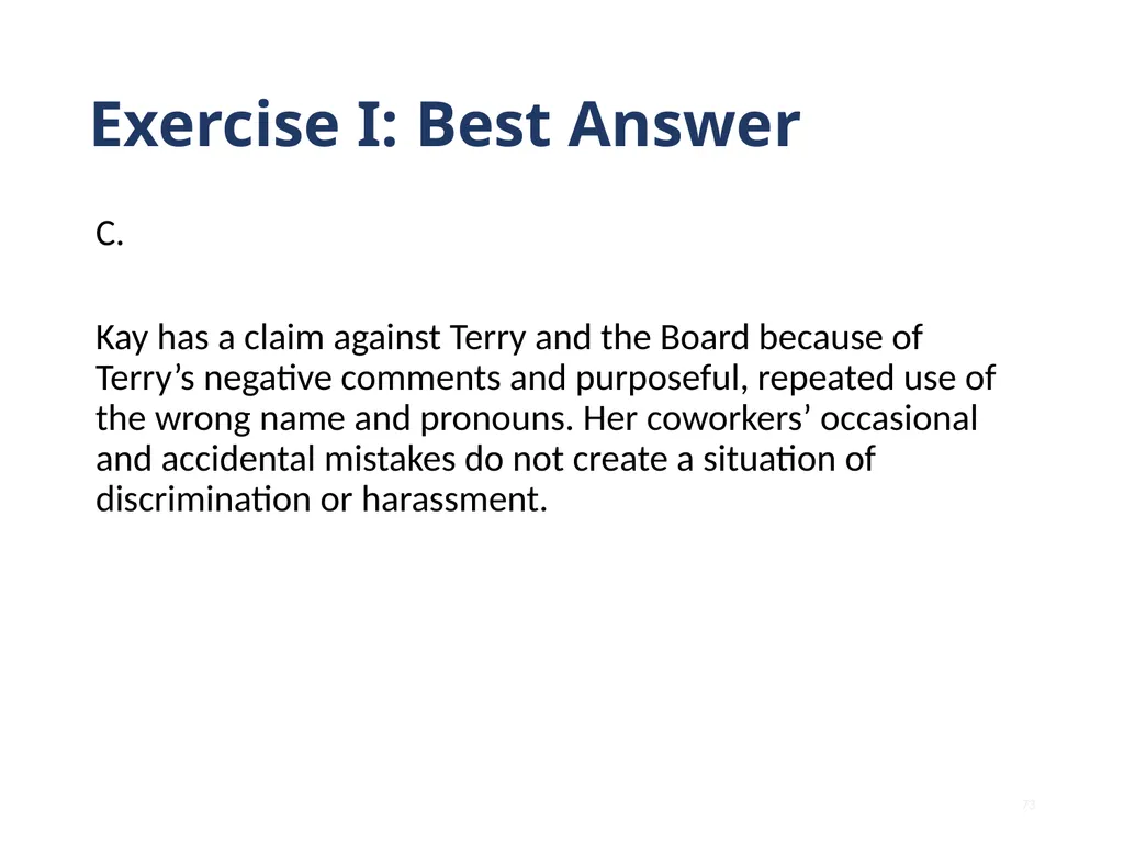Note that this training is intended to be - slide 73 of 103