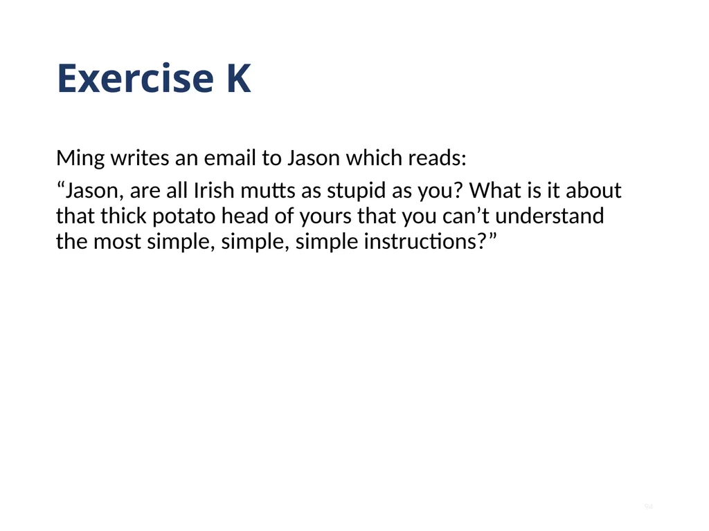 Note that this training is intended to be - slide 94 of 103