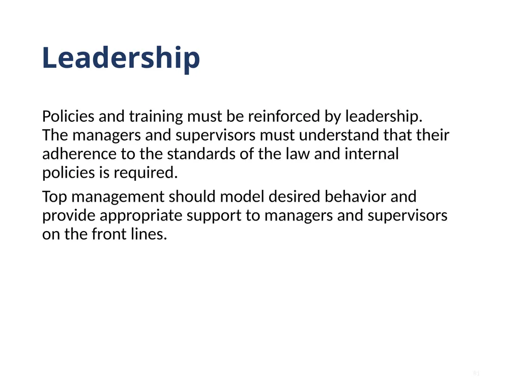 Note that this training is intended to be - slide 81 of 103