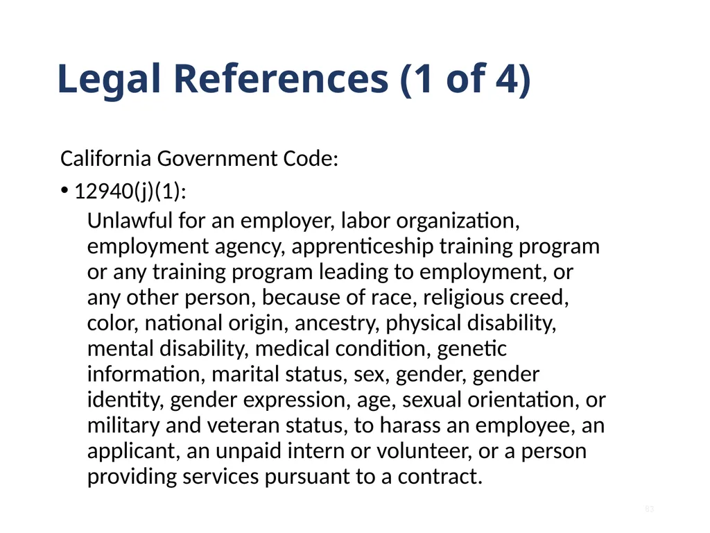 Note that this training is intended to be - slide 83 of 103