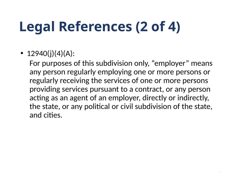 Note that this training is intended to be - slide 84 of 103