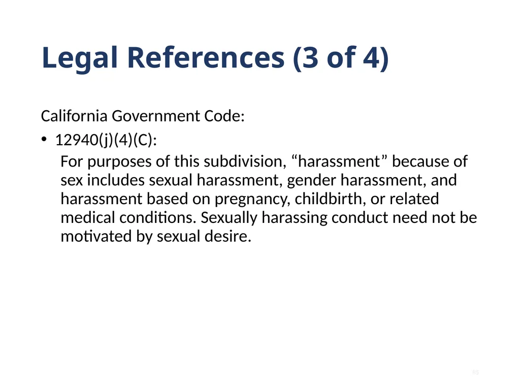 Note that this training is intended to be - slide 85 of 103