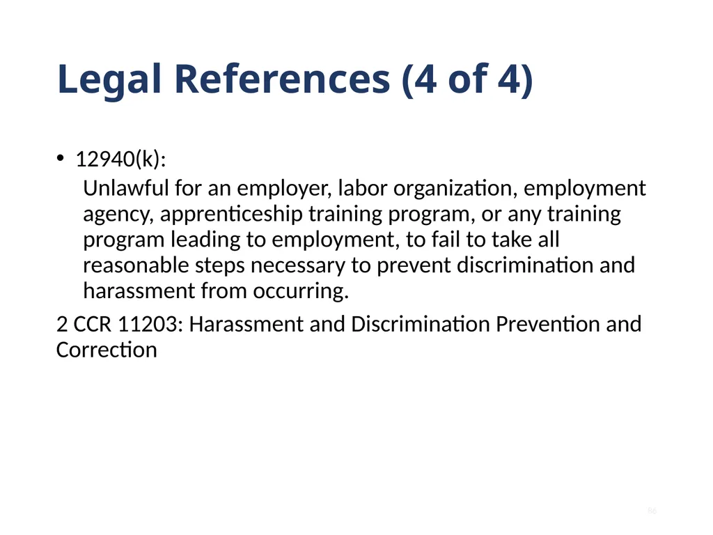 Note that this training is intended to be - slide 86 of 103