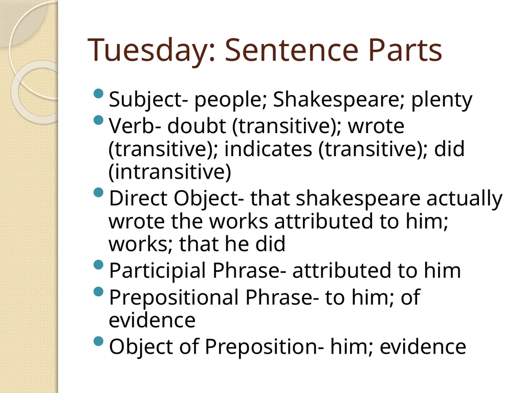 Week 3 Warm-Ups English 12 Mrs. Fountain Monday: - slide 5 of 9