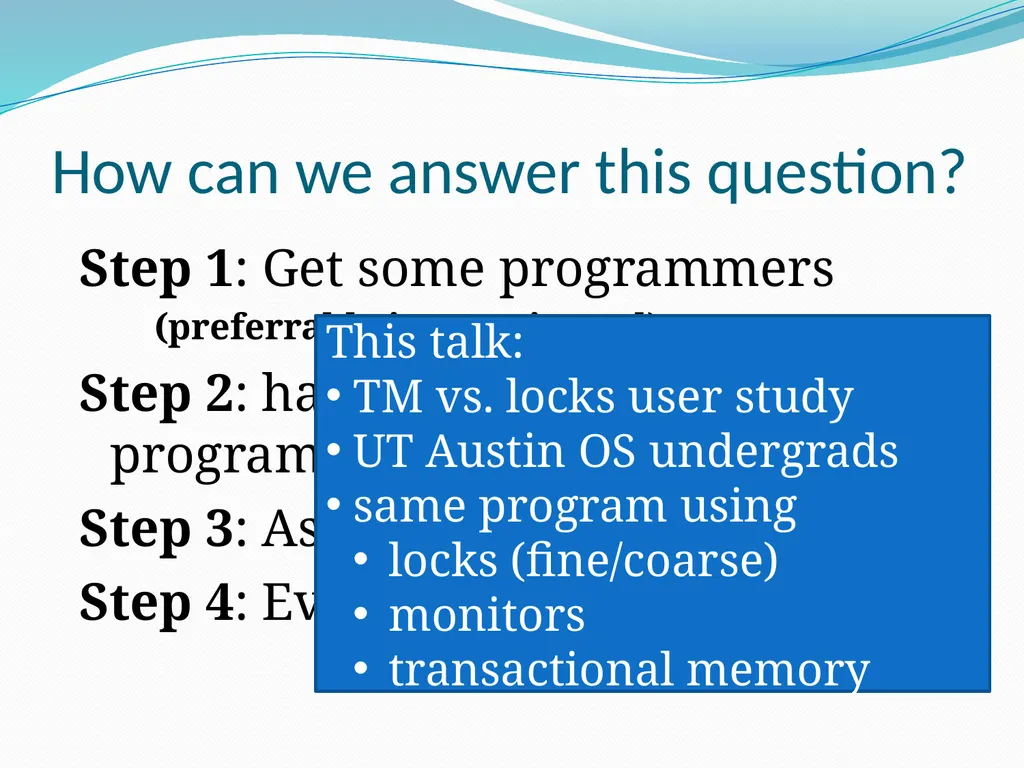 Is Transactional Programming Actually Easier? - slide 4 of 34