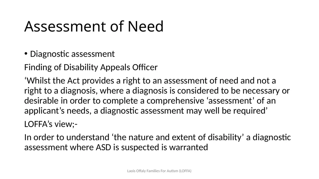Laois Offaly Families For Autism (LOFFA) Family - slide 6 of 6
