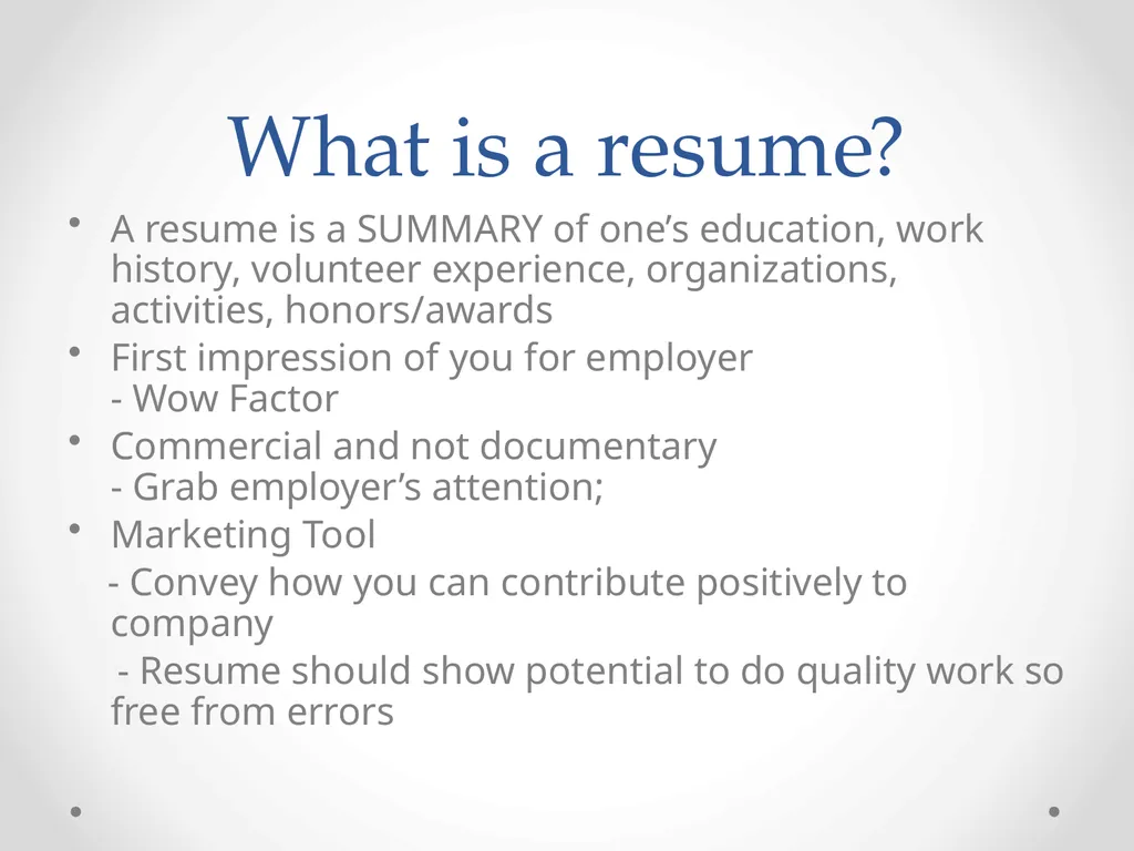 How to write an effective resume Katie Peterson - slide 5 of 24