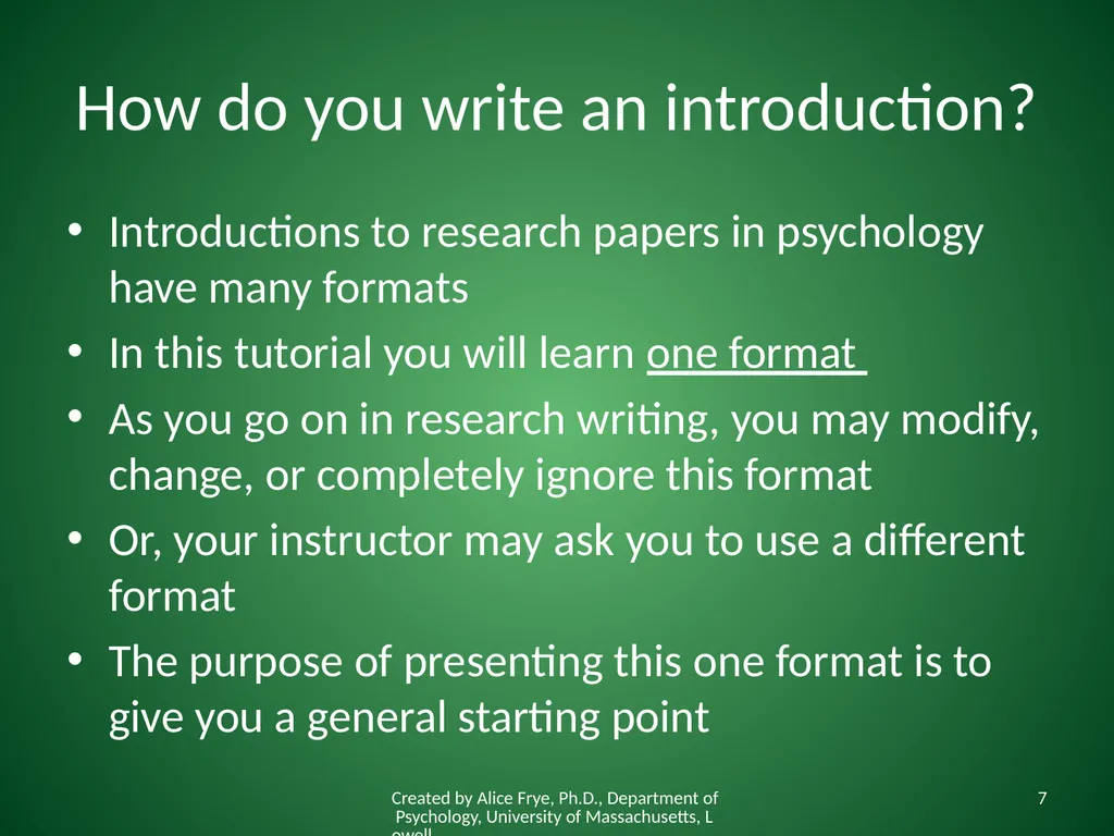 How to Write an Introduction Writing the First - slide 7 of 17