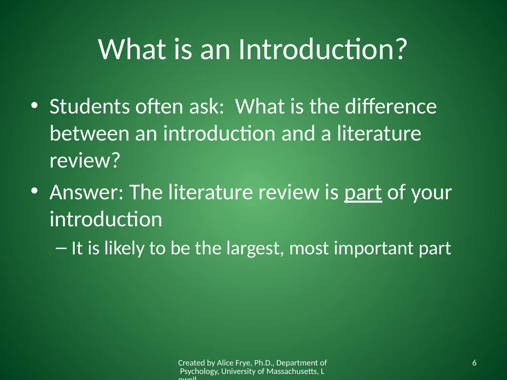 How to Write an Introduction Writing the First - slide 6 of 17