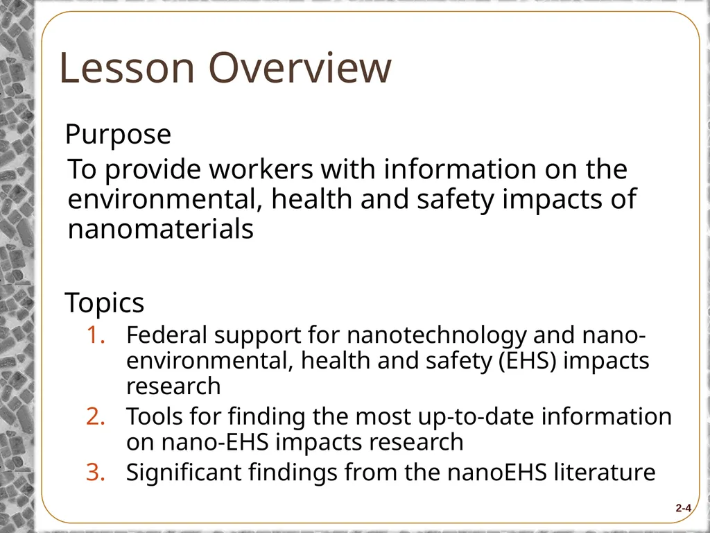 Module 2: What Workers Need to Know about - slide 3 of 27