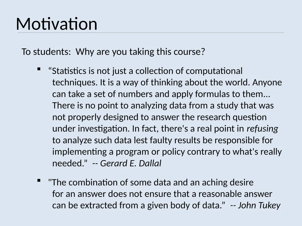 TEACHING STUDY DESIGN PRINCIPLES VS. DATA ANALYSIS - slide 6 of 19