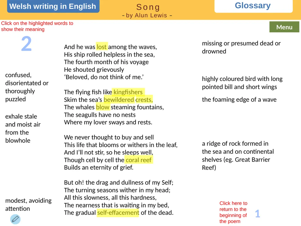 Choose a task Choose a task based on the poem. - slide 15 of 15