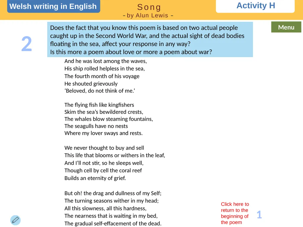 Choose a task Choose a task based on the poem. - slide 13 of 15