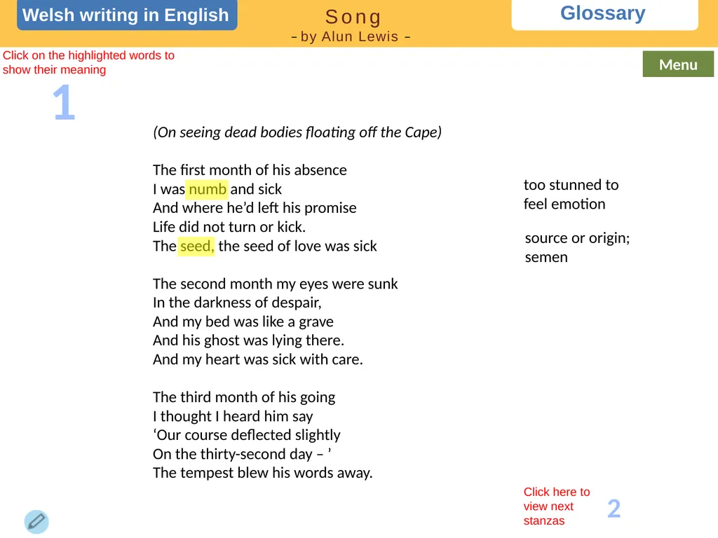 Choose a task Choose a task based on the poem. - slide 14 of 15