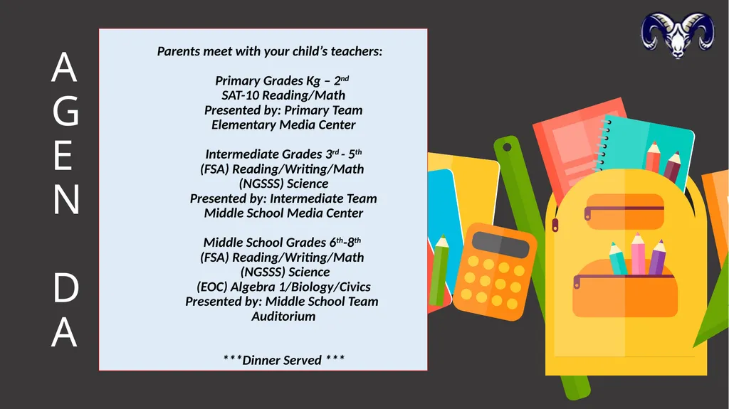 Middle School Grades 6-8 THURSDAY, March 10, 2022 - slide 2 of 21