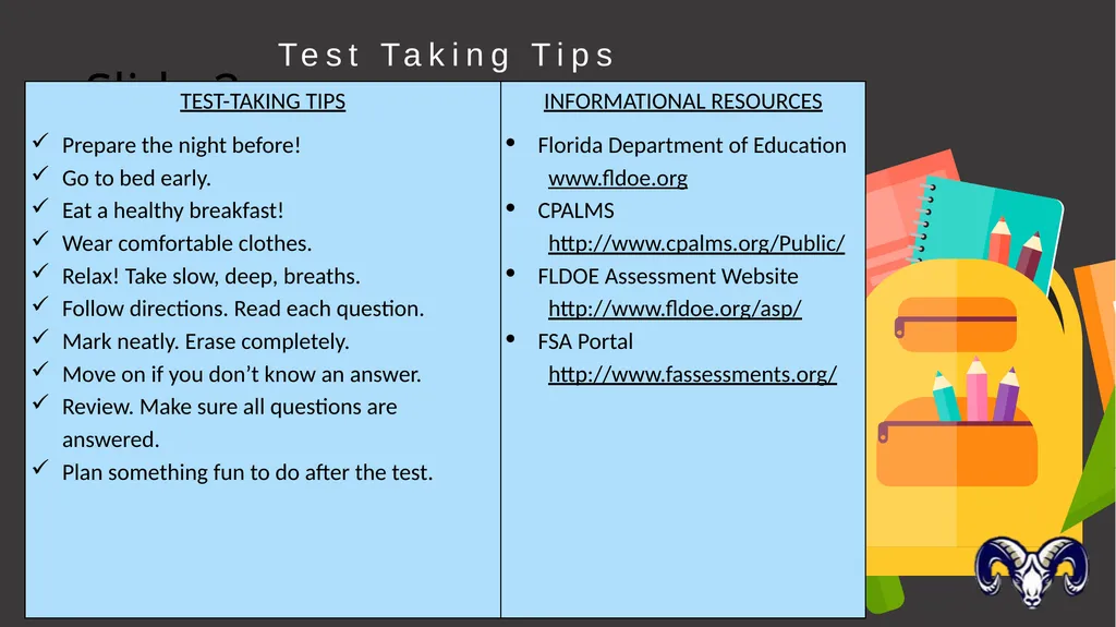 Middle School Grades 6-8 THURSDAY, March 10, 2022 - slide 3 of 21